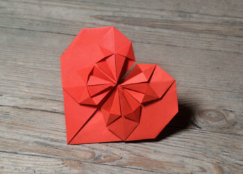 origami papier coeur