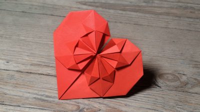 origami papier coeur