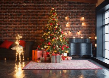 decoration de noel sapin renne guirlandes