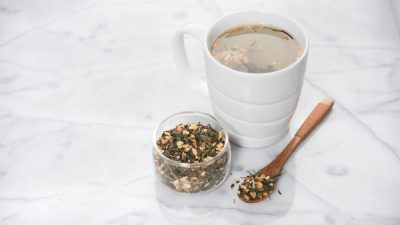 Genmaicha the vert riz