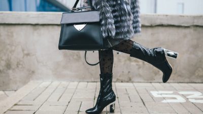 bottines boots cuir noir