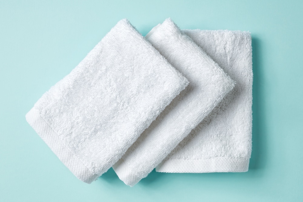 gant toilette blanc