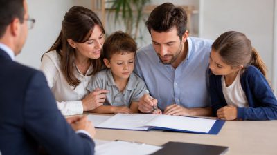 famille qui souscrit à une mutuelle
